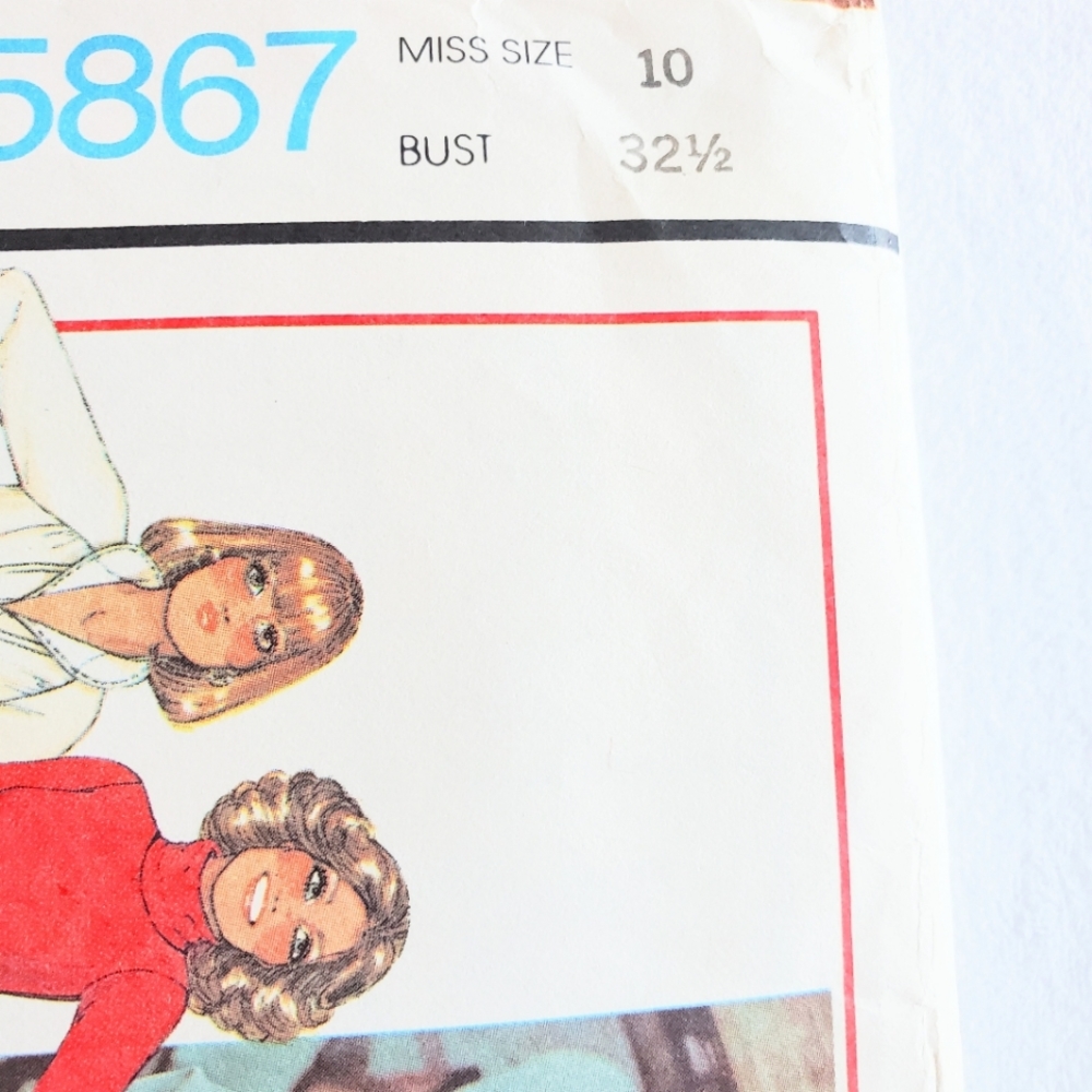 1977 UNCUT McCall's 5867 Sewing Pattern Blouse/Skirt - Picture 3 of 5